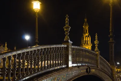 Seville, Spain at night