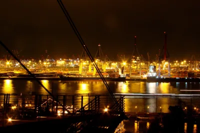 Hamburg, Germany at night