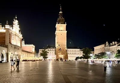 Krakow, Poland at night