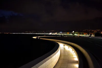 Nice, France at night