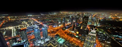 Dubai, United Arab Emirates at night