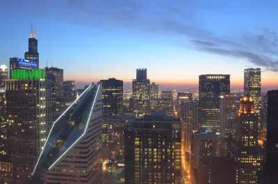 Chicago, United States at night