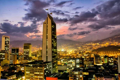 Medellin, Colombia at night